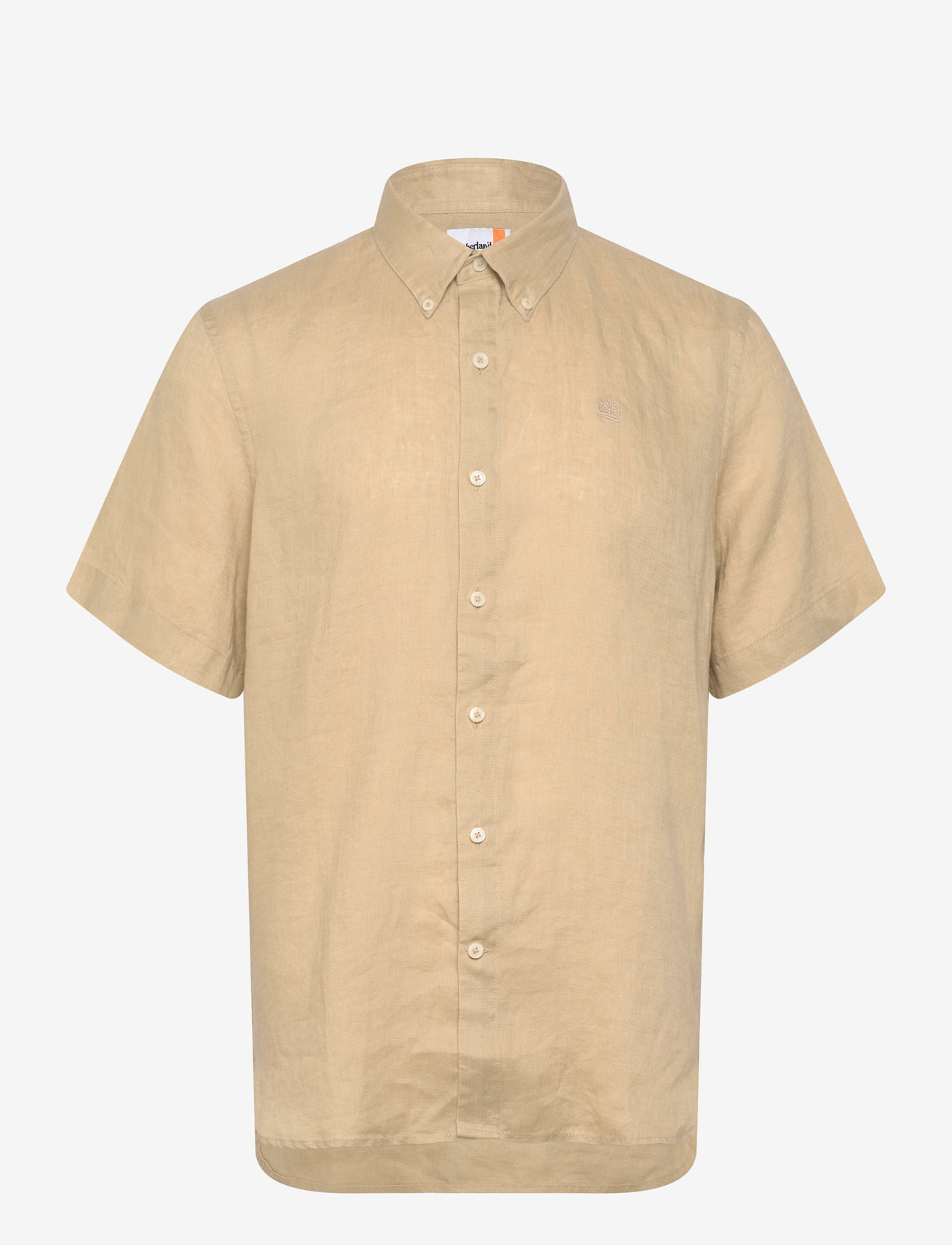 Timberland - MILL BROOK Linen Short Sleeve Shirt SAFARI - leinenhemden - medium beige - 0