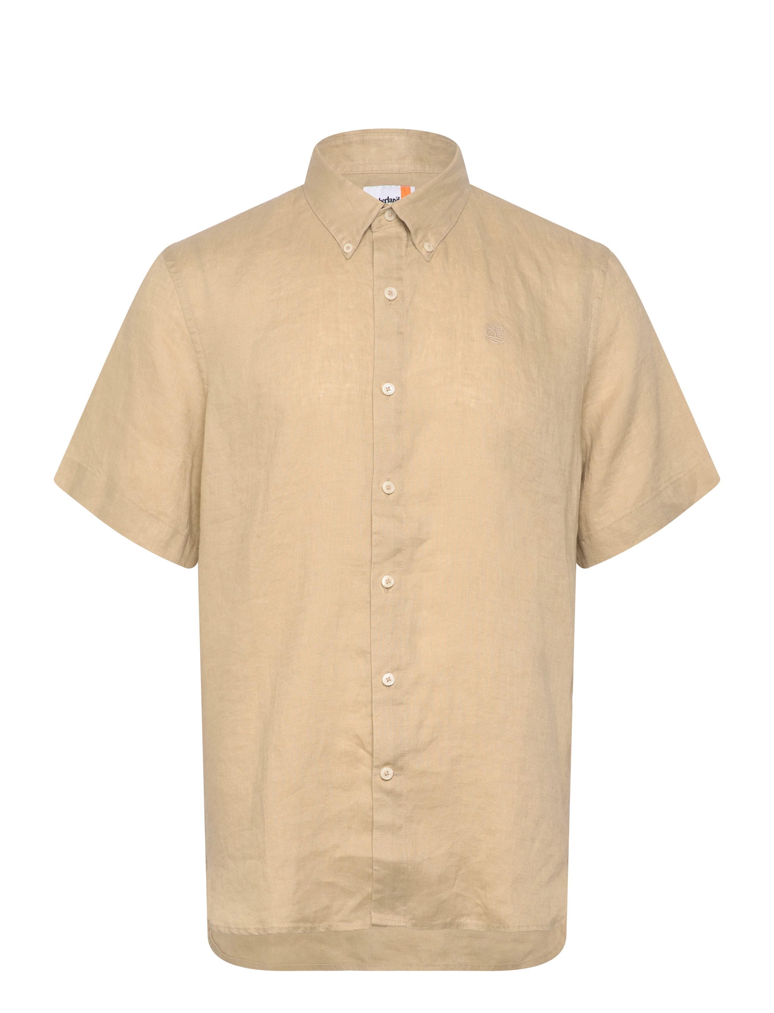 Timberland MILL BROOK Linen Short Sleeve Shirt SAFARI - Skjortor - MEDIUM BEIGE / beige