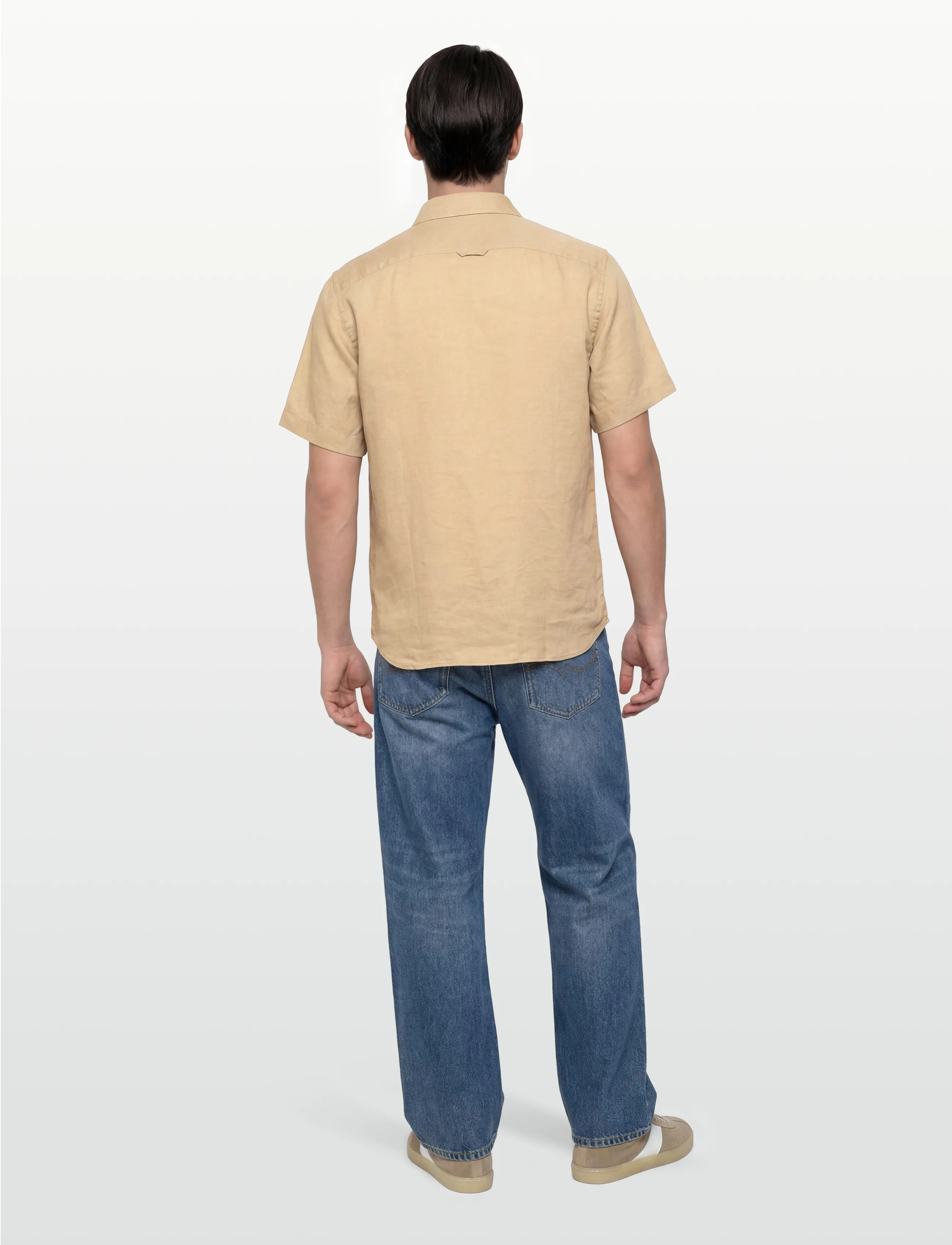 Timberland - MILL BROOK Linen Short Sleeve Shirt SAFARI - hørskjorter - medium beige - 4
