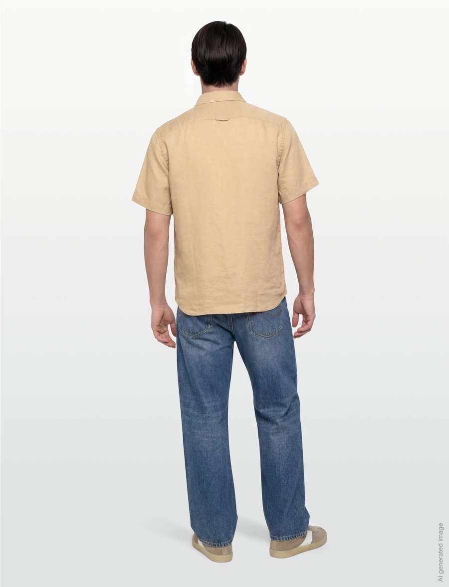 Timberland - MILL BROOK Linen Short Sleeve Shirt SAFARI - leinenhemden - medium beige - 4