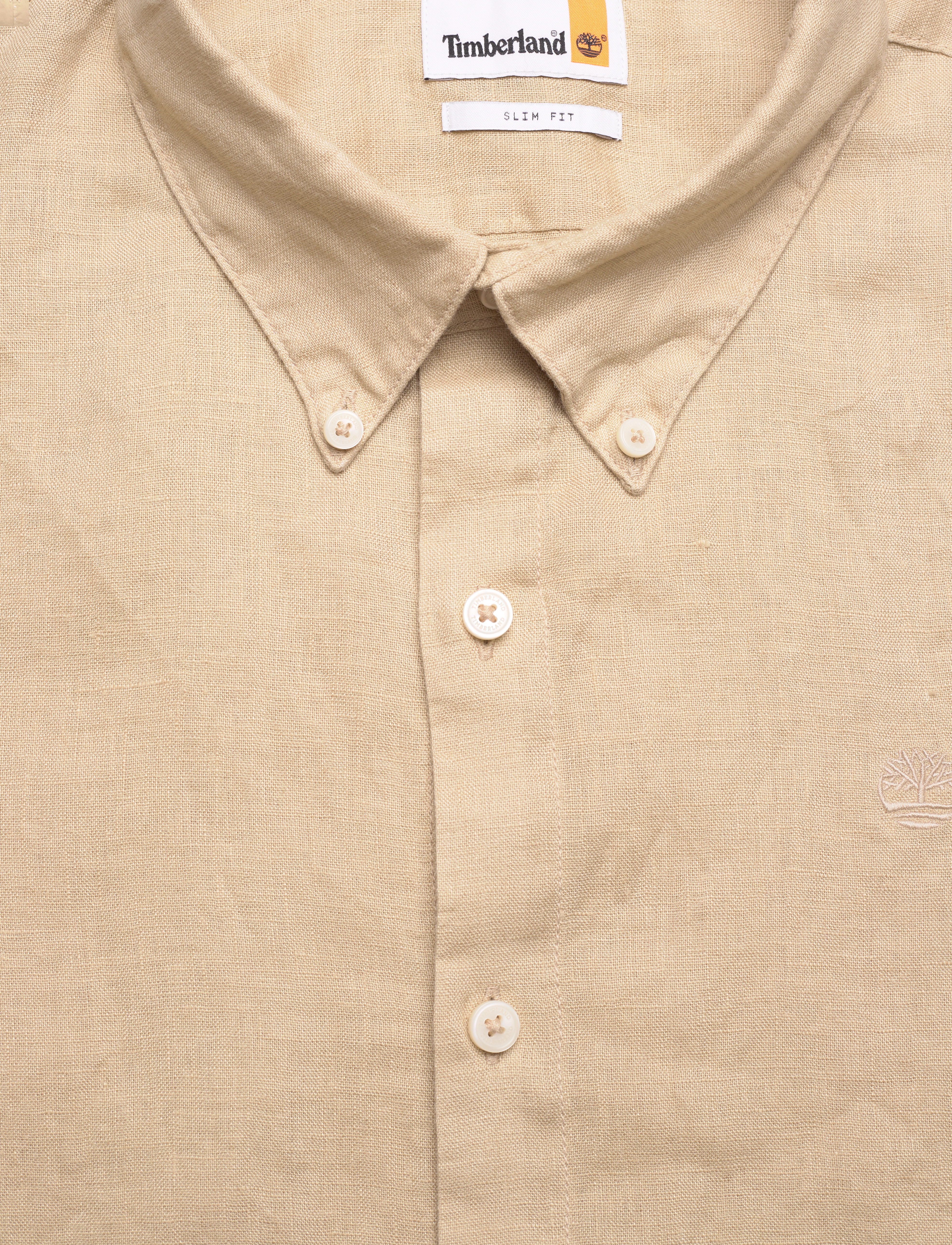 Timberland - MILL BROOK Linen Short Sleeve Shirt SAFARI - hørskjorter - medium beige - 5