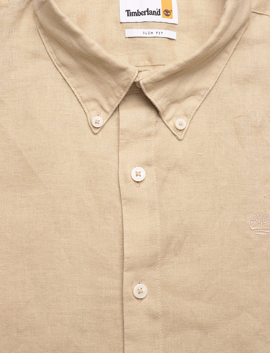 Timberland - MILL BROOK Linen Short Sleeve Shirt SAFARI - leinenhemden - medium beige - 5