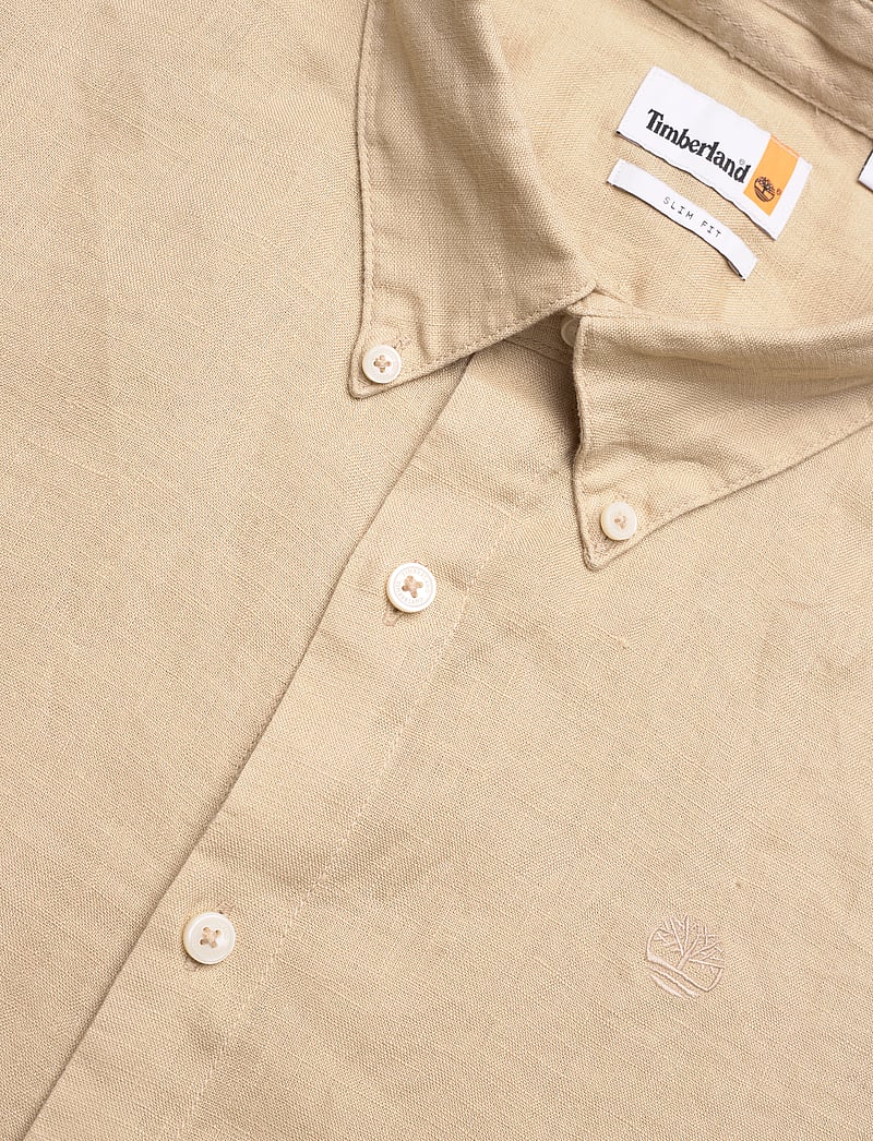 Timberland - MILL BROOK Linen Short Sleeve Shirt SAFARI - leinenhemden - medium beige - 3