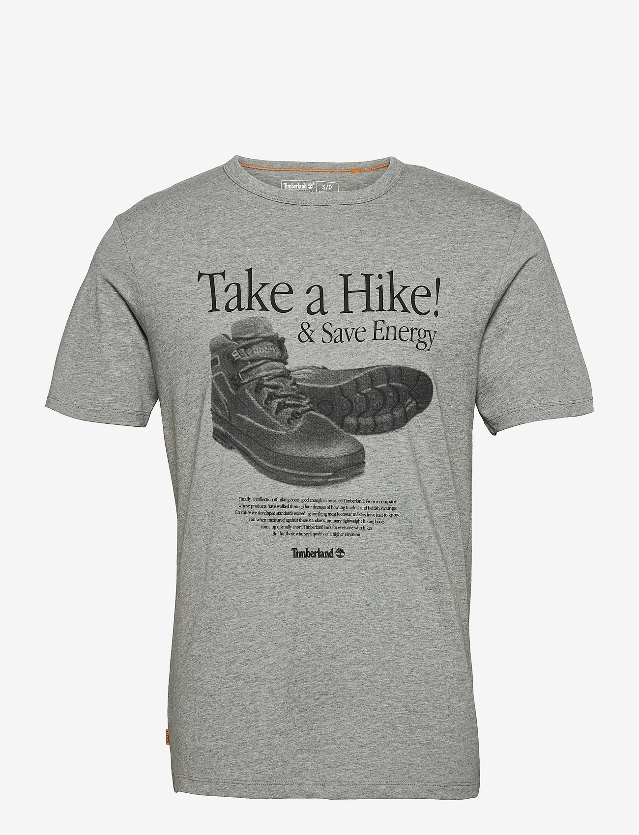 Timberland - SS Arch Front Hiker Tee - medium grey heather - 0