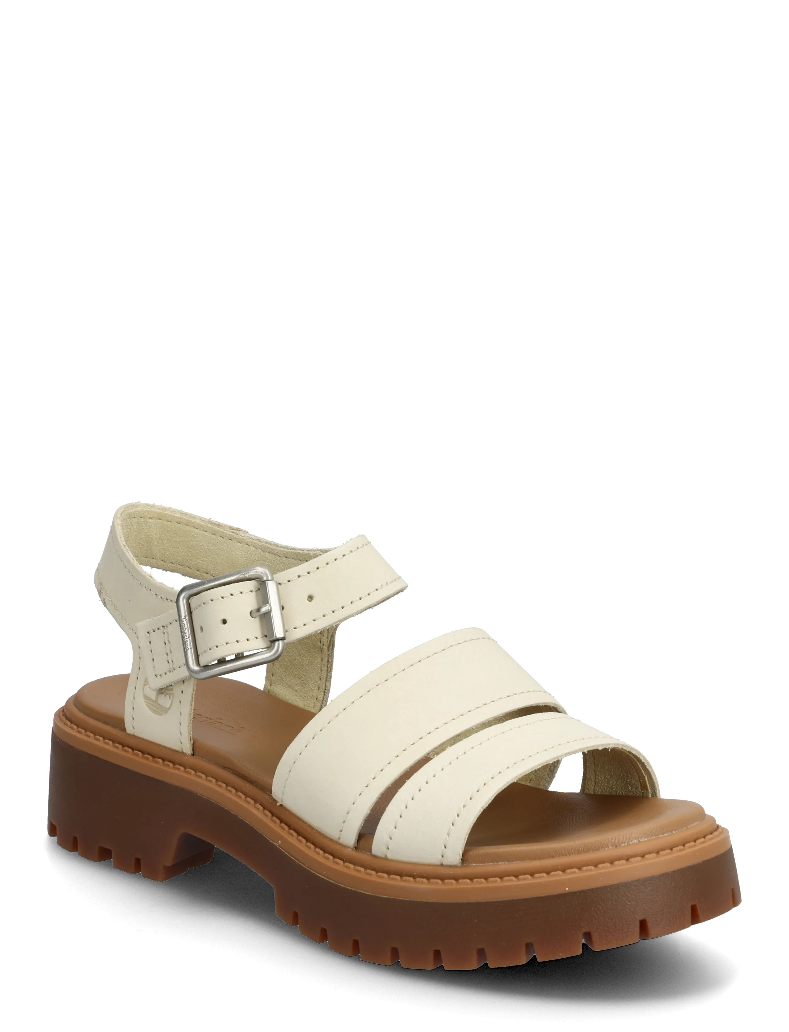 Timberland Backstrap Sandal, Kvinder, Chunky Hælrem Sandal, Beige, Str: 41