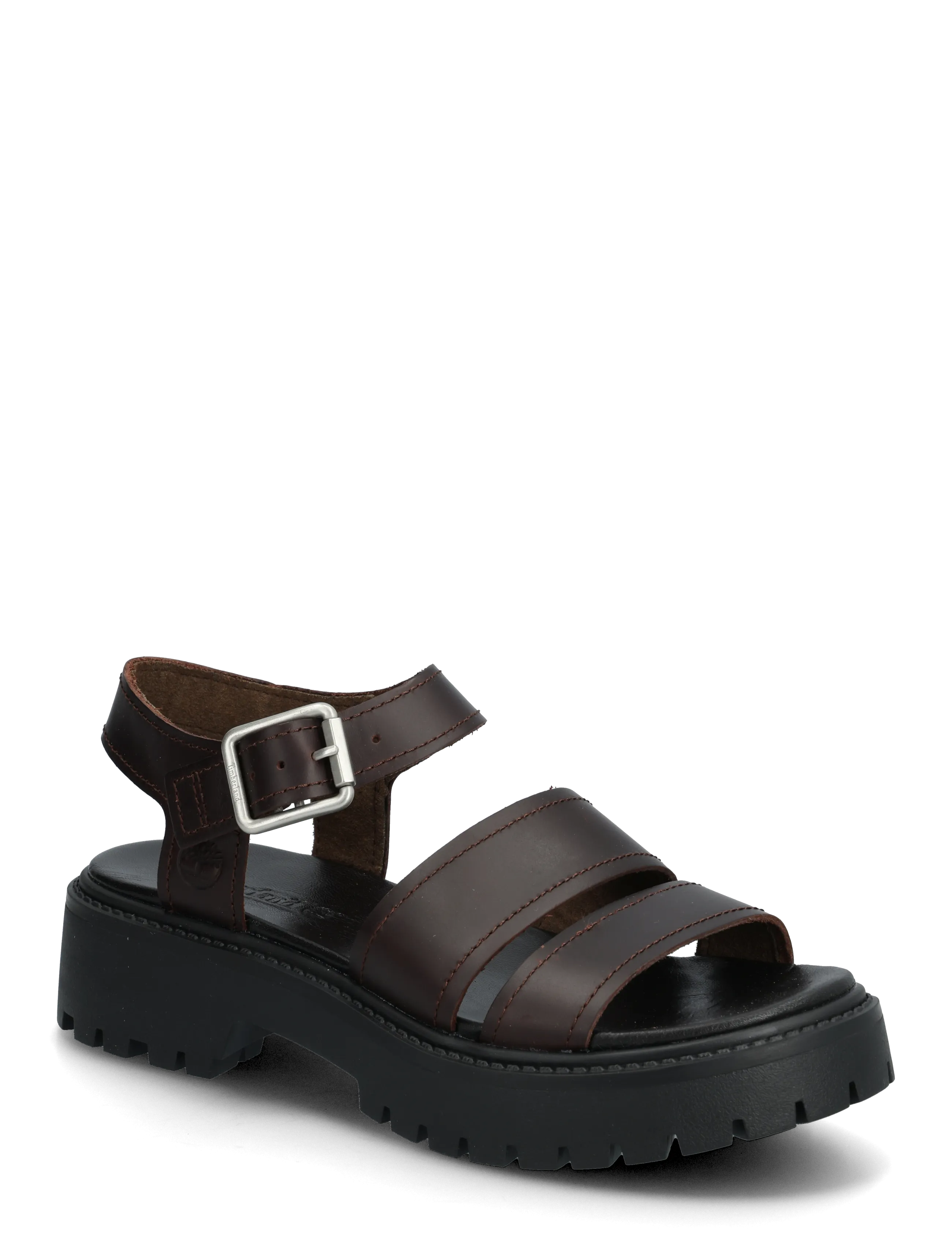 Timberland STONE STREET BACKSTRAP SANDAL DARK BROWN FULL GRAIN - Sandalen - DARK BROWN / black