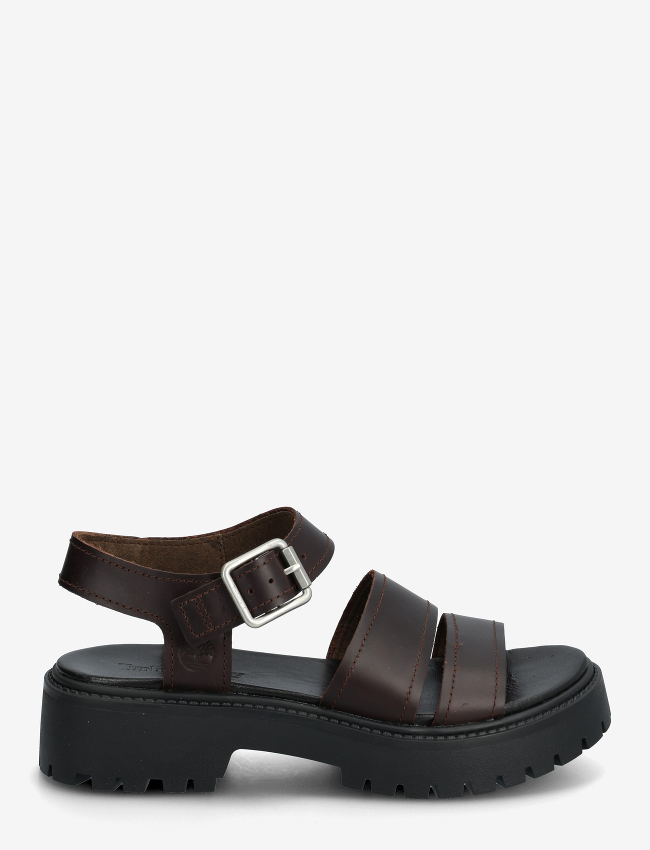 Timberland - STONE STREET BACKSTRAP SANDAL DARK BROWN FULL GRAIN - flade sandaler - dark brown - 1