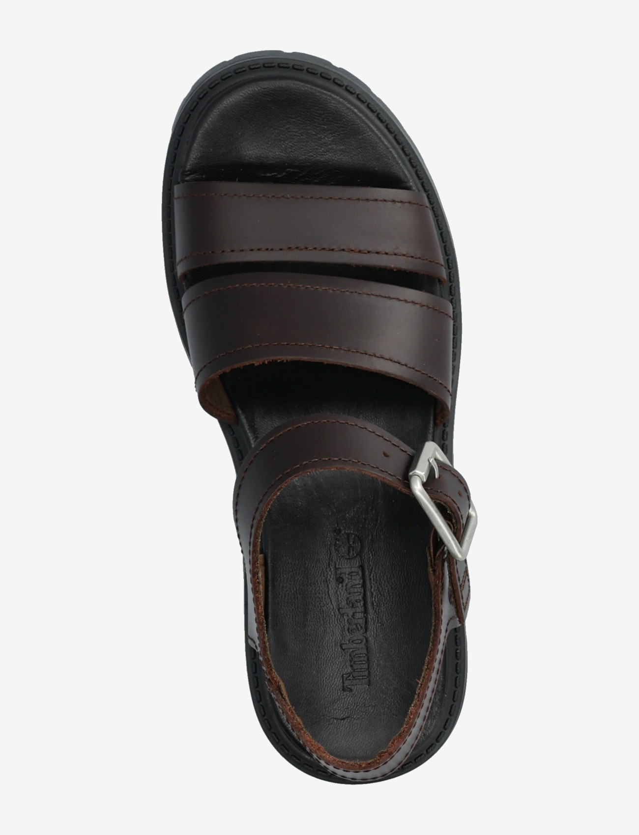 Timberland - STONE STREET BACKSTRAP SANDAL DARK BROWN FULL GRAIN - flade sandaler - dark brown - 3