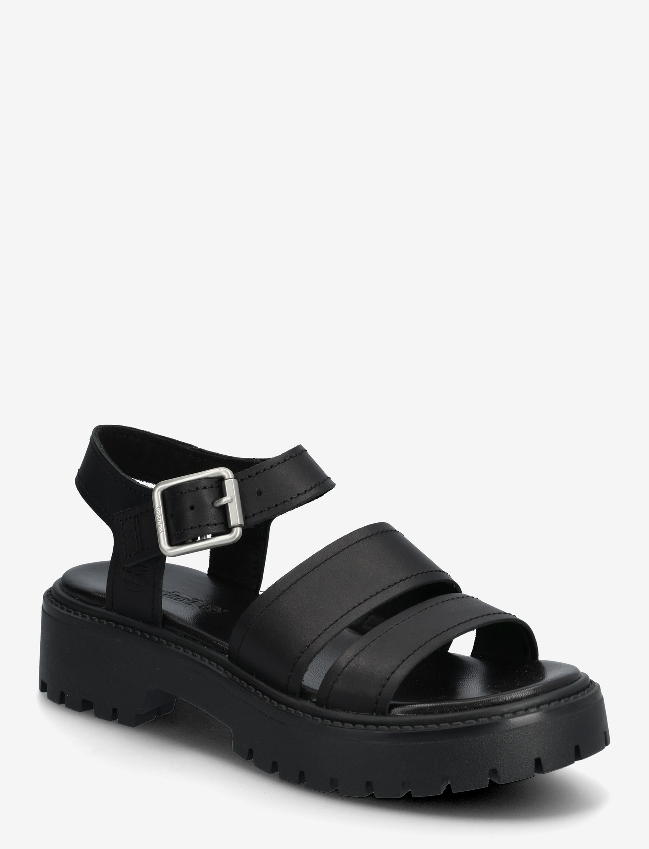 Timberland - STONE STREET BACKSTRAP SANDAL BLACK FULL GRAIN - platvorm sandaalid - black - 0