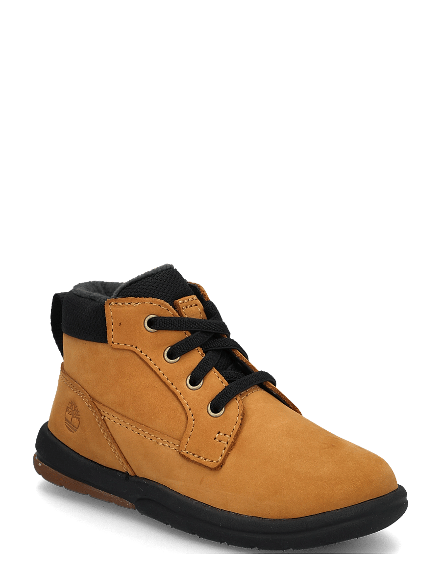 Timberland - MID LACE UP BOOT - vinterstövlar - wheat nubuck w black - 0