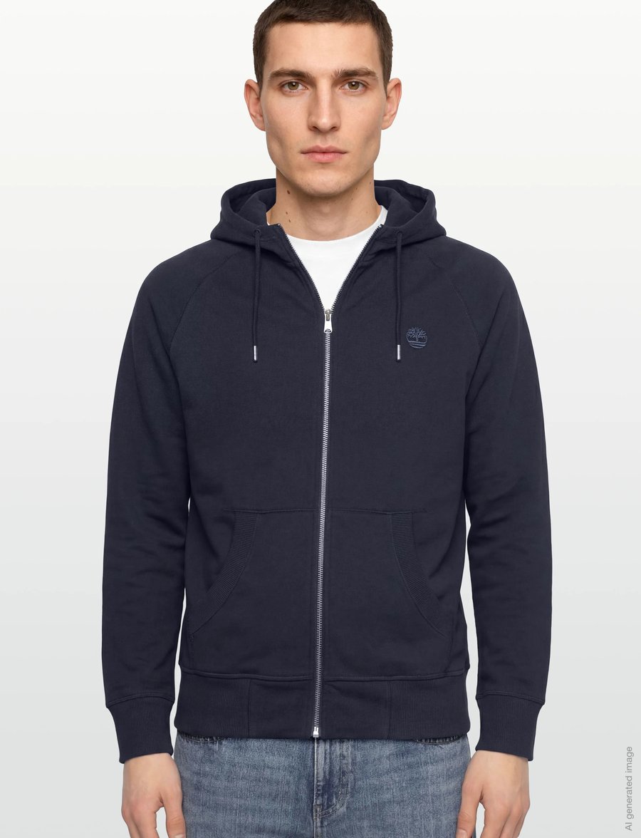 Timberland - EXETER RIVER Loopback Full Zip Hoodie DARK SAPPHIRE/DARK DENIM - kapuzenpullover - dark blue - 3