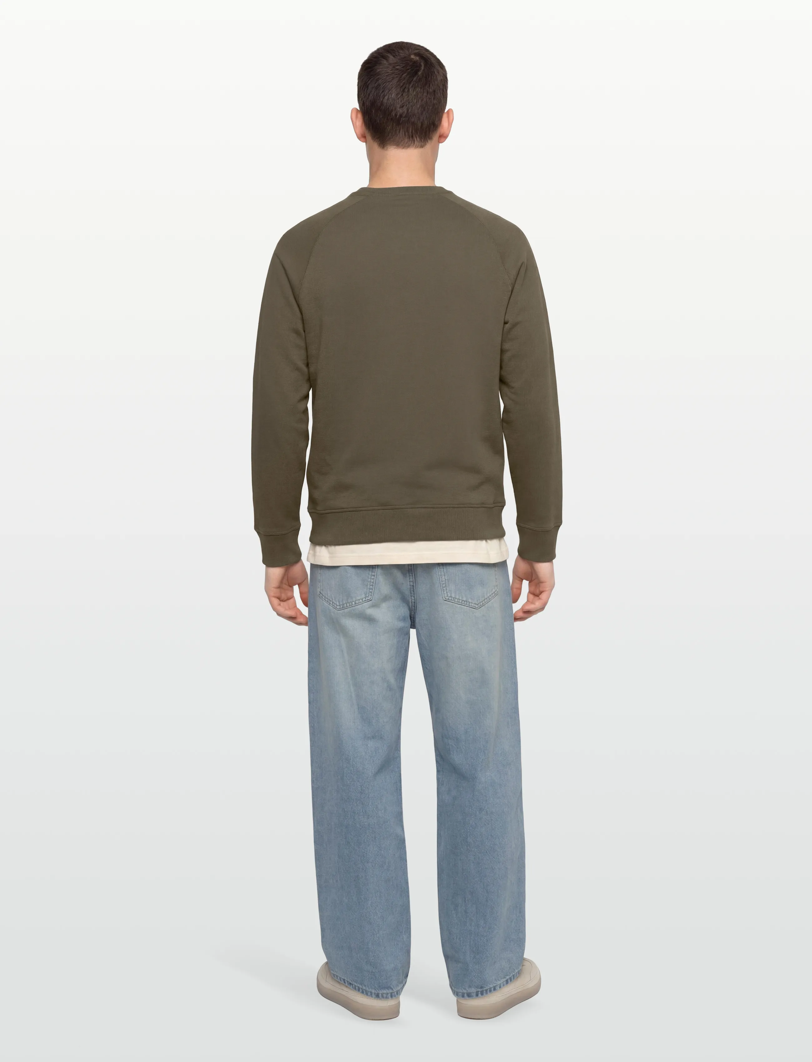Timberland - EXETER RIVER Loopback Crew Neck Sweatshirt LEAF GREEN-CASSEL EARTH - osta stiili järgi - dark green - 4