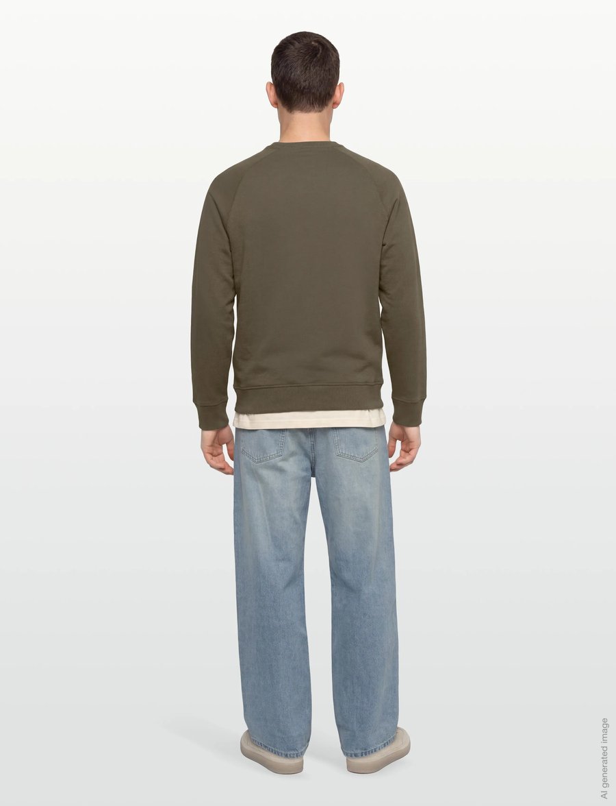 Timberland - EXETER RIVER Loopback Crew Neck Sweatshirt LEAF GREEN-CASSEL EARTH - osta stiili järgi - dark green - 4