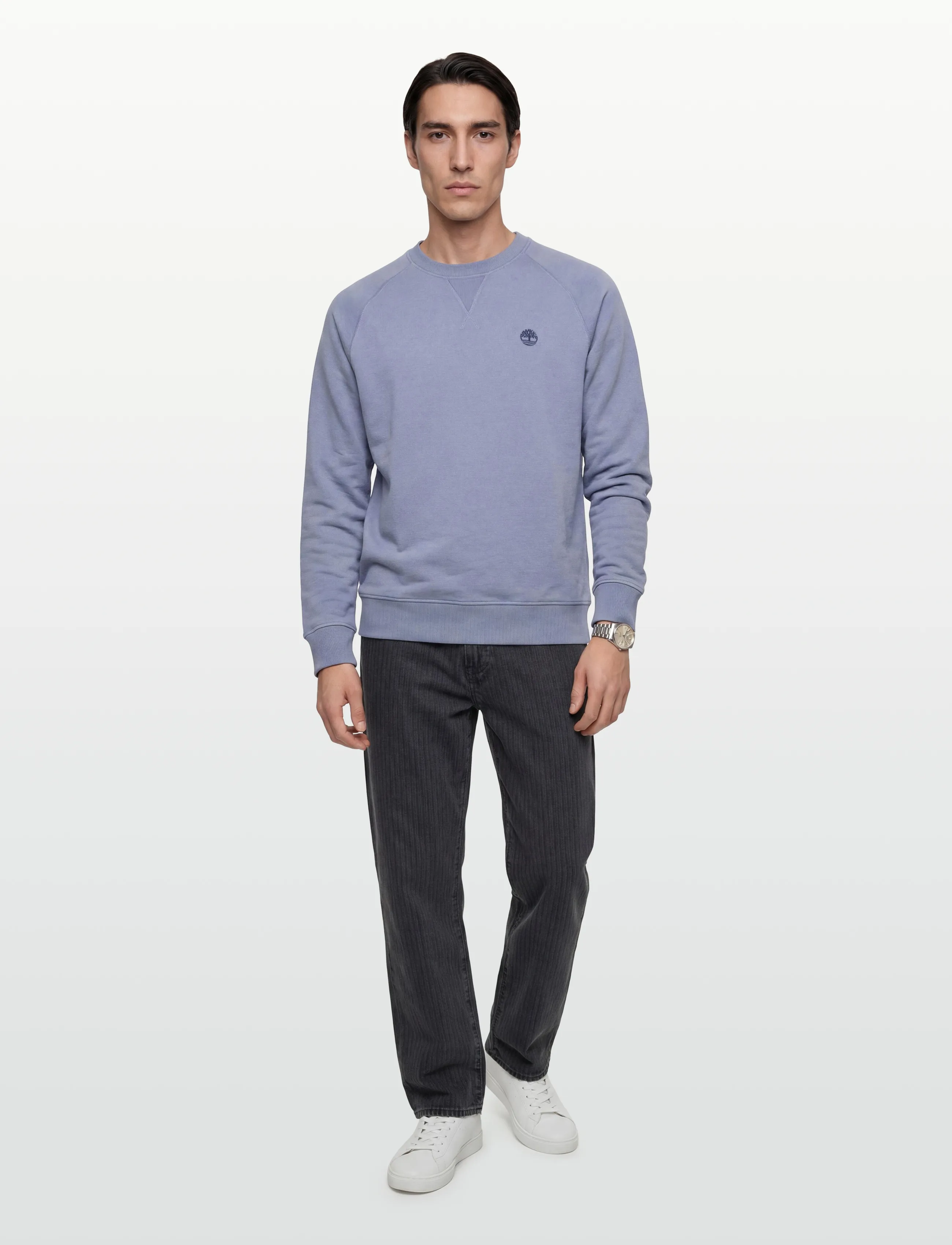 Timberland EXETER RIVER Loopback Crew Neck Sweatshirt STONE WASH - Dressipluusid - MEDIUM BLUE / blue