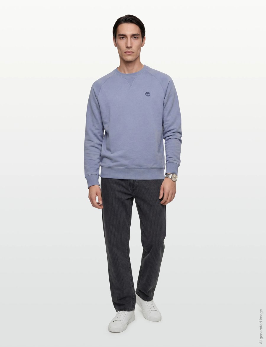 Timberland - EXETER RIVER Loopback Crew Neck Sweatshirt STONE WASH - nach stil kaufen - medium blue - 0