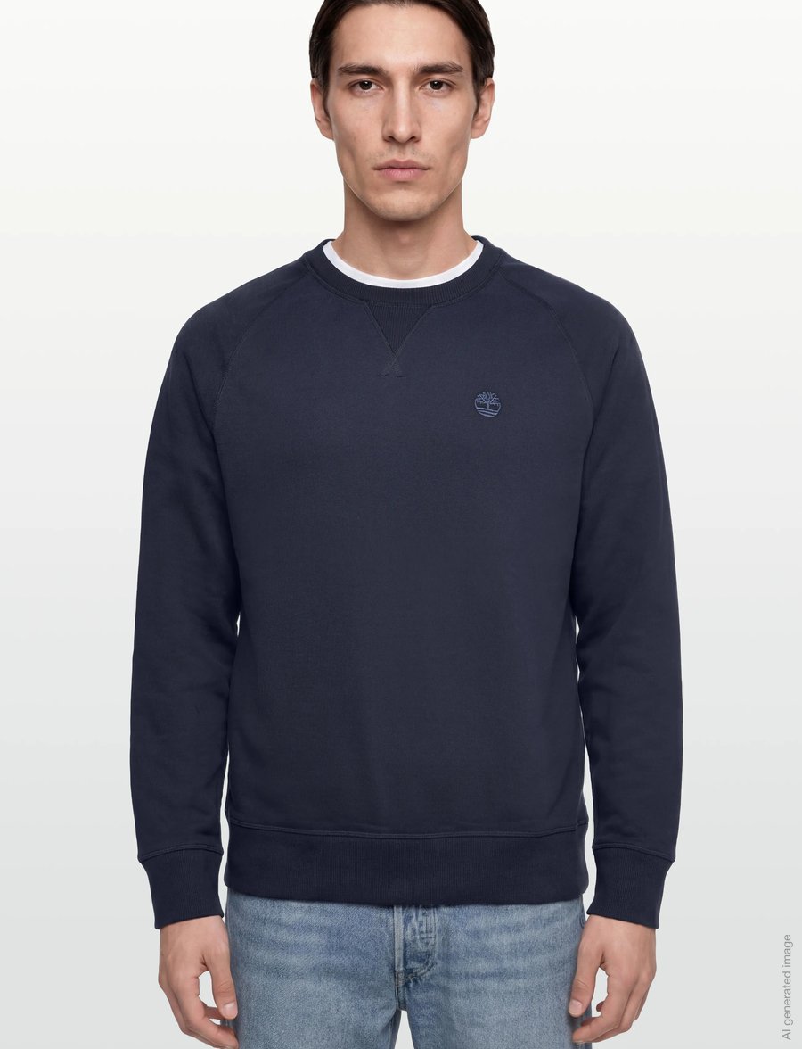 Timberland - EXETER RIVER Loopback Crew Neck Sweatshirt DARK SAPPHIRE/DARK DENIM - shop etter stil - dark blue - 3
