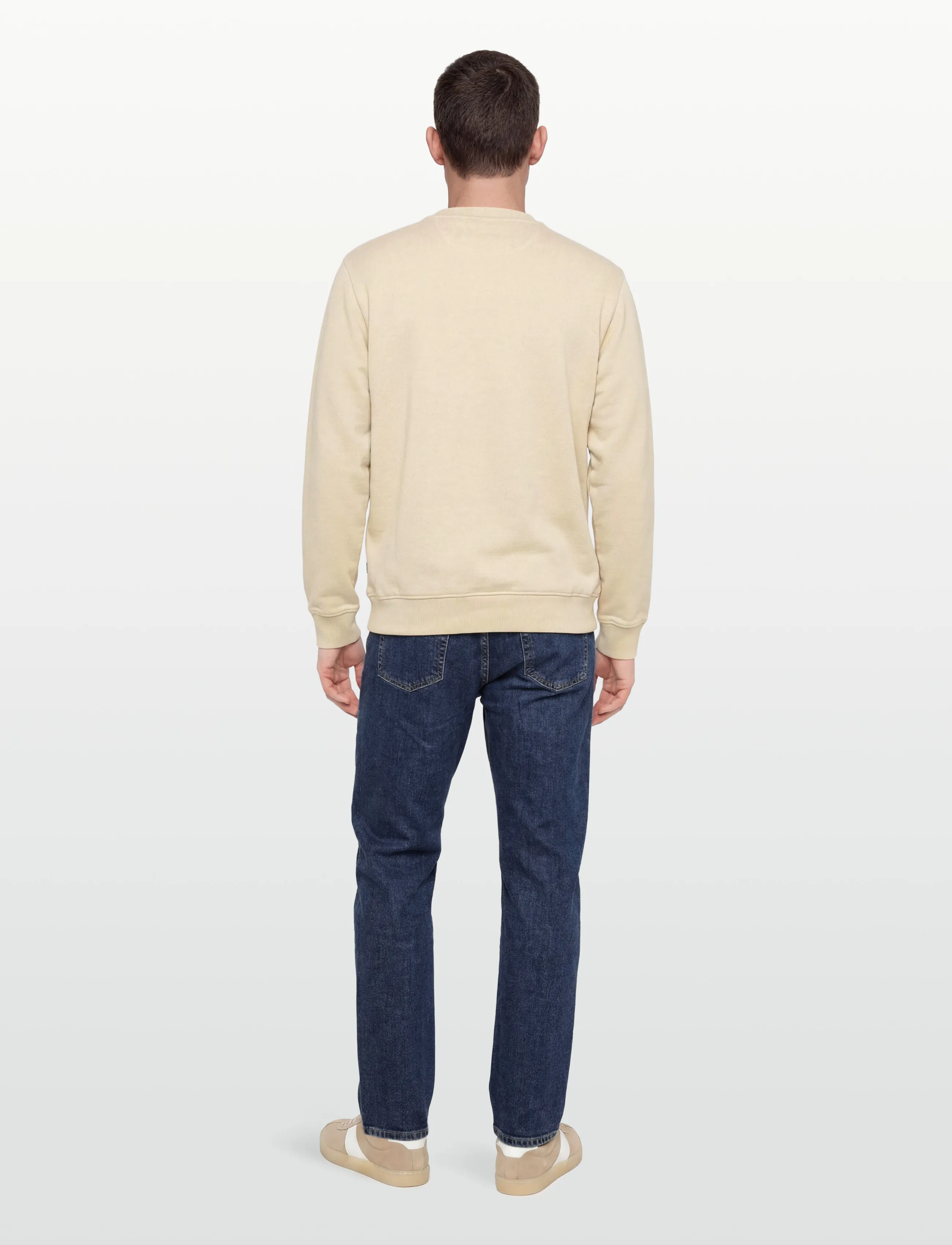 Timberland - ESTABLISHED 1973 Embroidered Logo Crew Neck Sweatshirt PUTTY - osta stiili järgi - light beige - 4