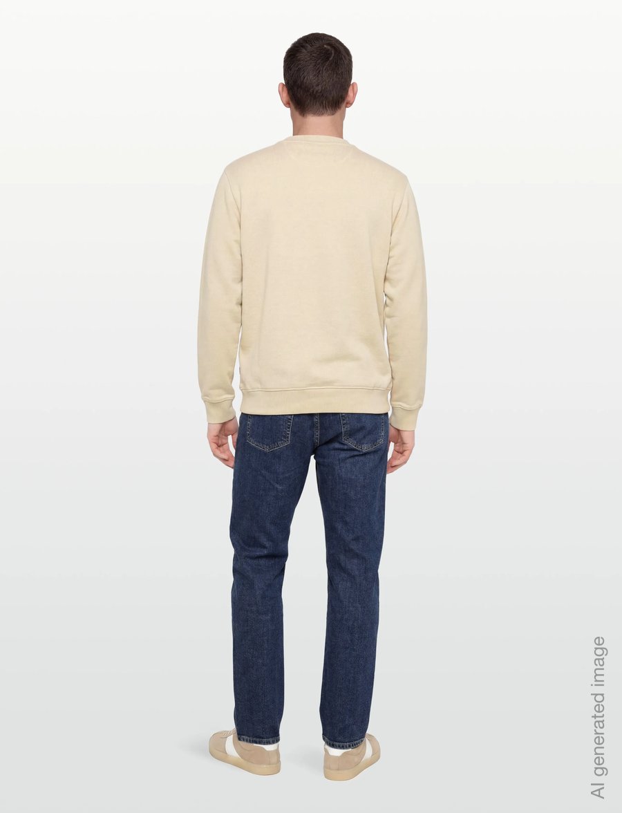 Timberland - ESTABLISHED 1973 Embroidered Logo Crew Neck Sweatshirt PUTTY - sweatshirts - light beige - 4