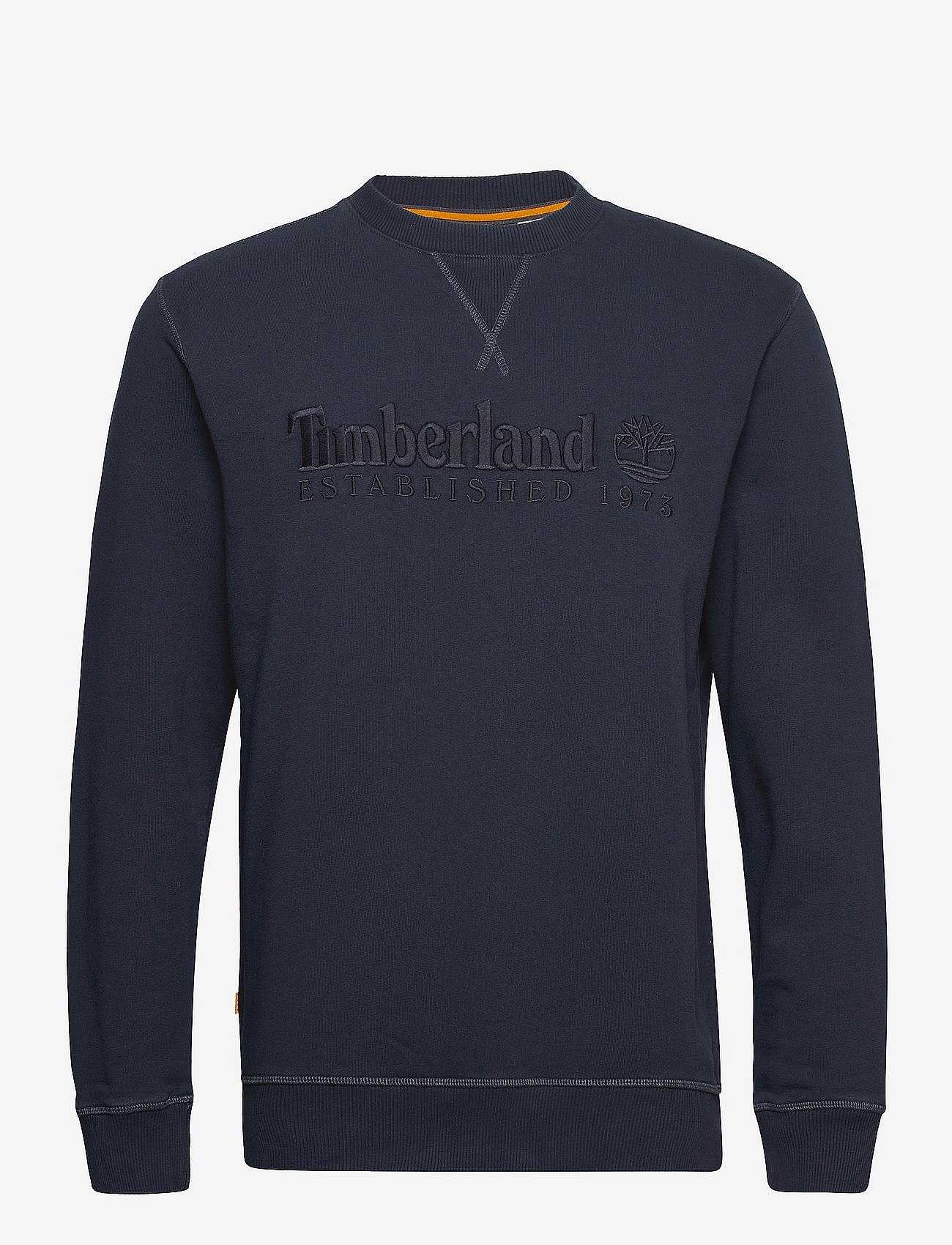 Embroidered Logo Crew Neck Sweatshirt - DARK SAPPHIRE