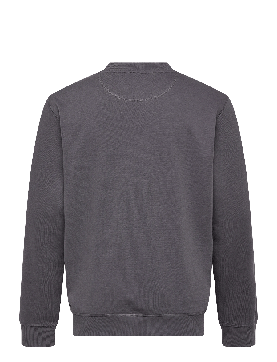 Timberland - ESTABLISHED 1973 Embroidered Logo Crew Neck Sweatshirt BLACKENED PEARL - shop by style - dark grey - 2