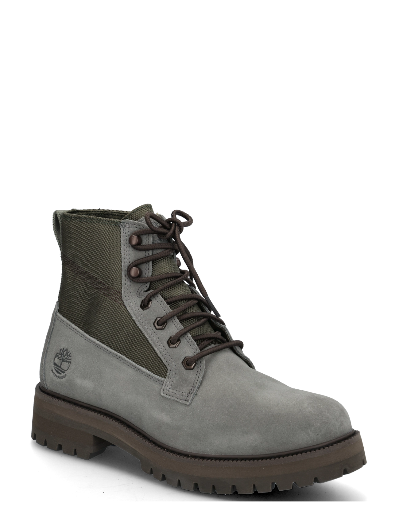 Timberland MID LACE UP WATERPROOF BOOT - Streetstyle - DARK GREY SUEDE / grey