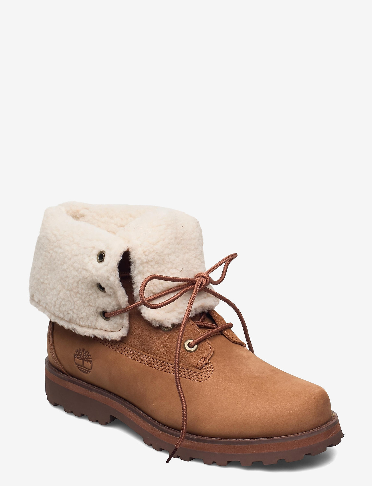 Courma Kid Shearling Roll Top - SADDLE