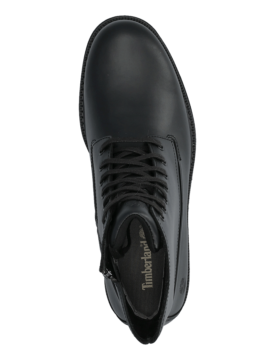 Timberland - MID LACE UP WITH ZIP WATERPROOF BOOT - gummistøvler - blk full grain - 3