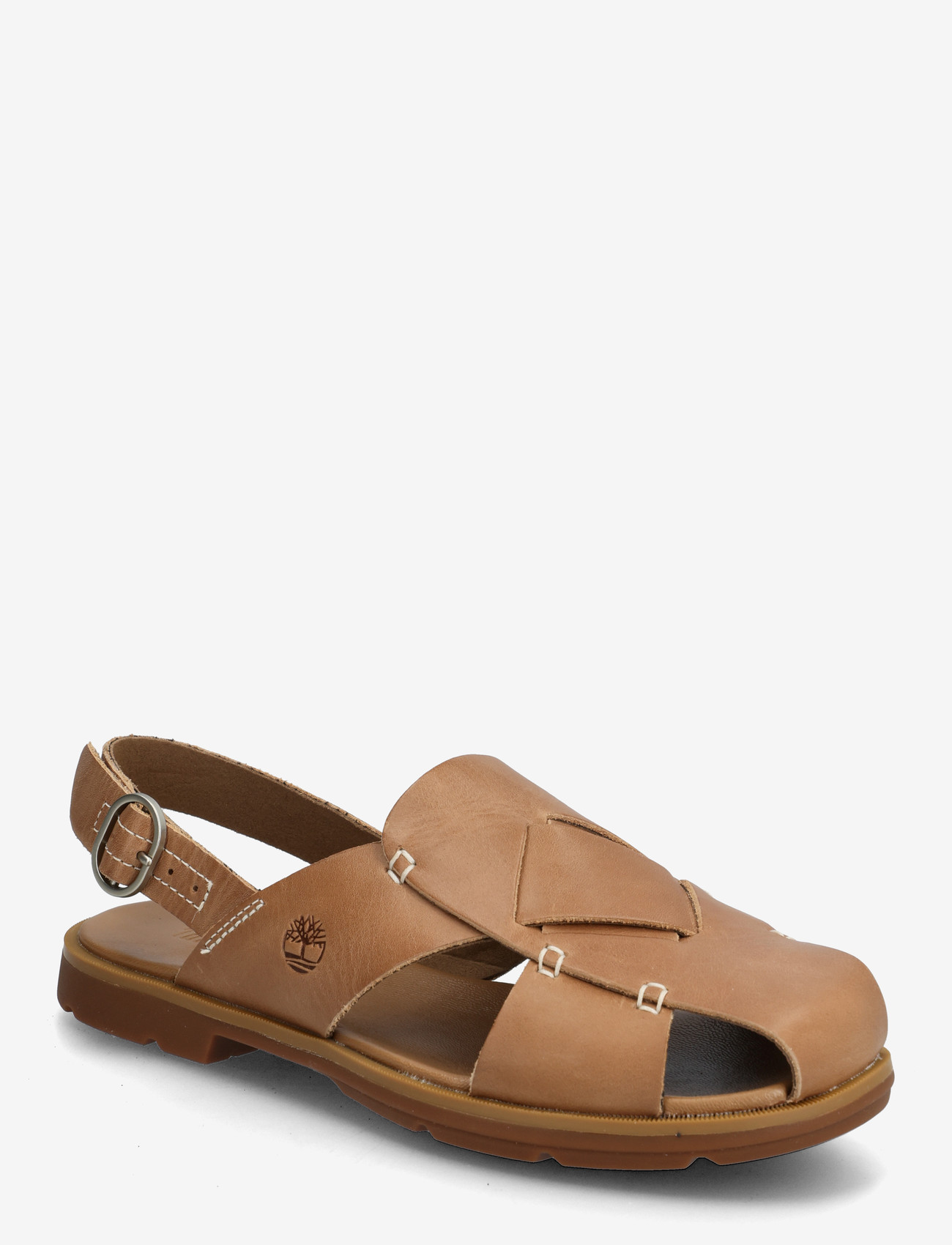 Timberland - CALISTA BAY BACKSTRAP SANDAL MEDIUM BROWN FULL GRAIN - flade sandaler - medium brown - 0