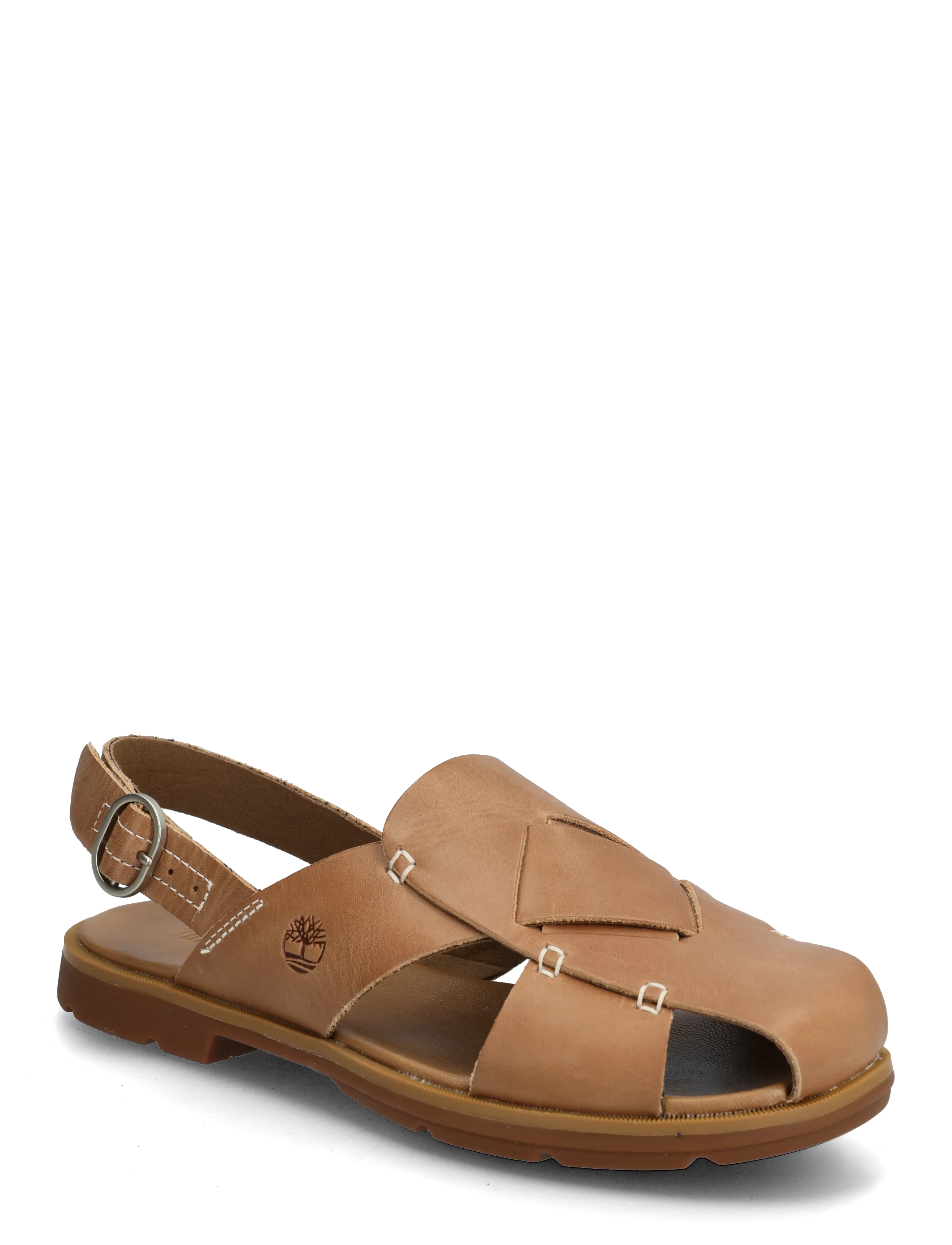 Timberland CALISTA BAY BACKSTRAP SANDAL MEDIUM BROWN FULL GRAIN - Sandalen - MEDIUM BROWN / white