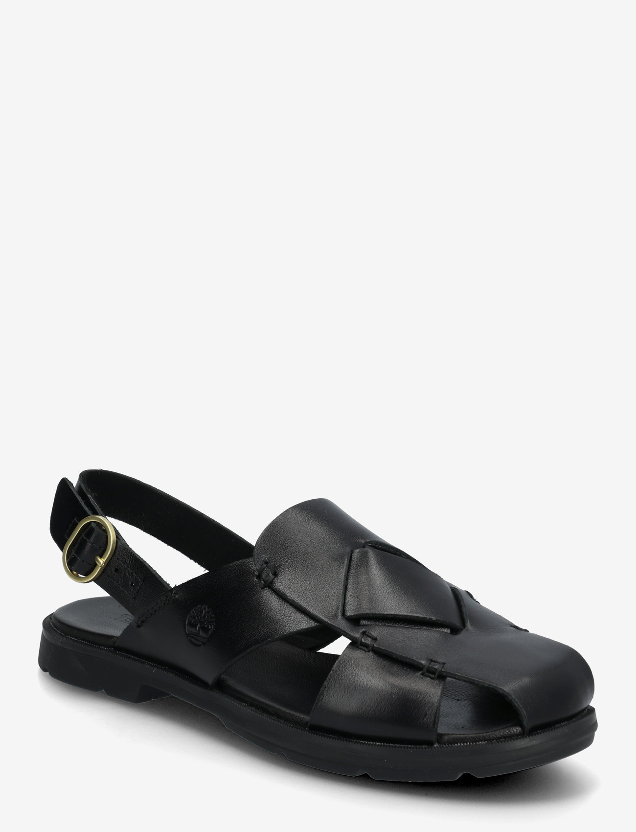 Timberland - CALISTA BAY BACKSTRAP SANDAL BLACK FULL GRAIN - flade sandaler - black - 0