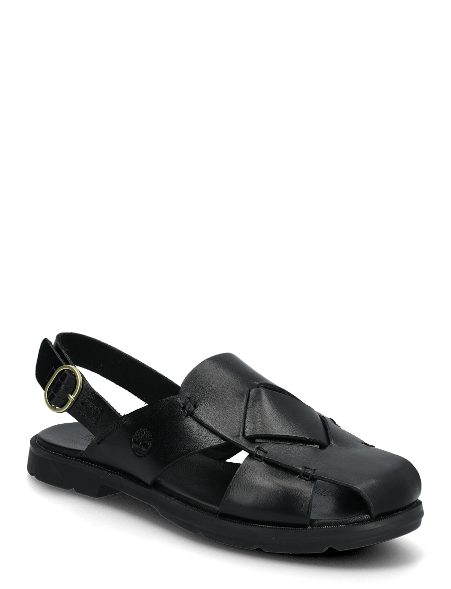 Timberland - CALISTA BAY BACKSTRAP SANDAL BLACK FULL GRAIN - flade sandaler - black - 0