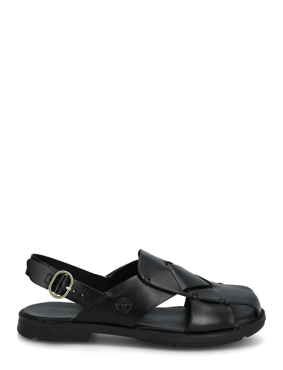 Timberland - CALISTA BAY BACKSTRAP SANDAL BLACK FULL GRAIN - flade sandaler - black - 1