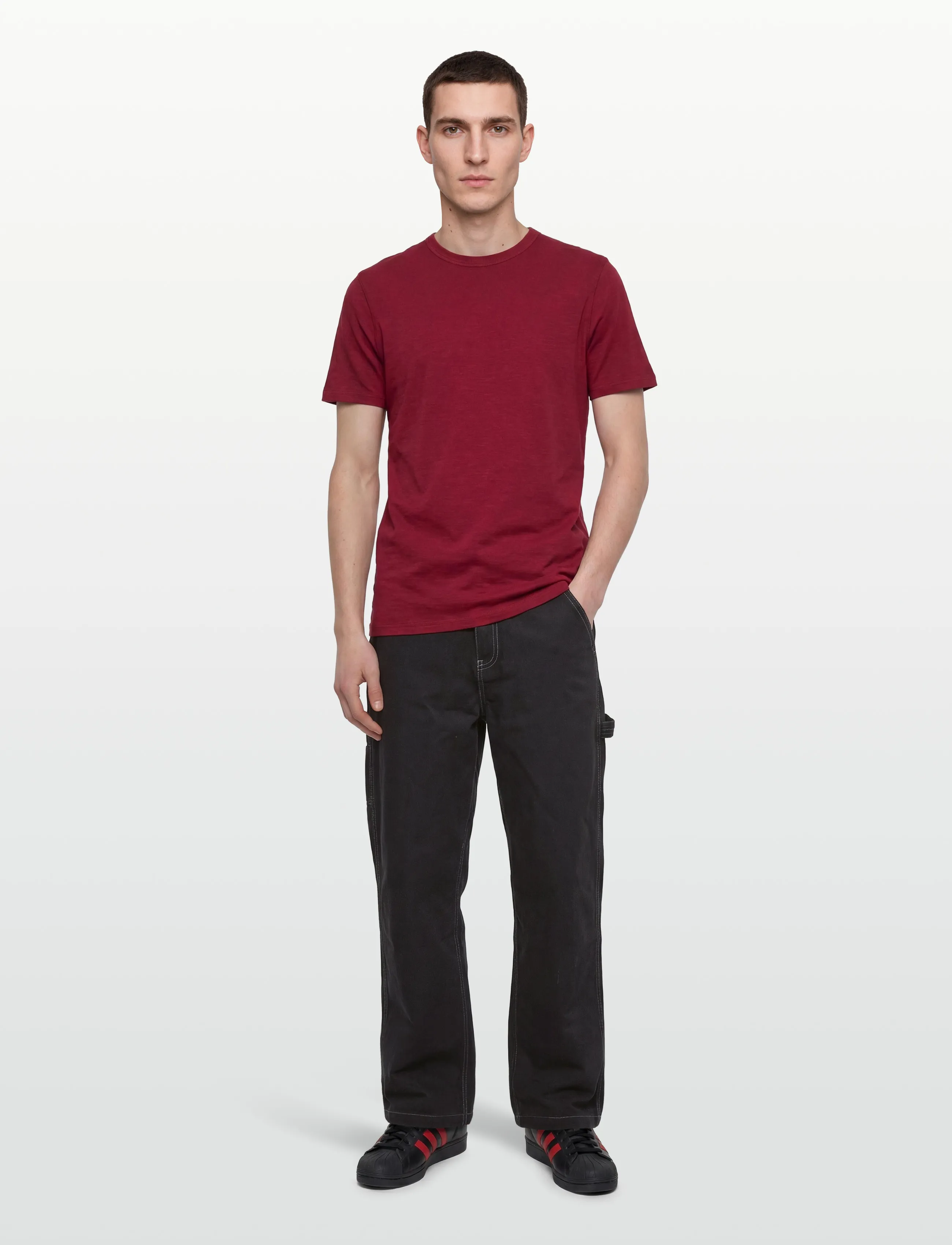 Timberland Washed Duck Canvas Carpenter Pant Black, 33 x 32, Trousers, Schwarz - Casual, Männerswear