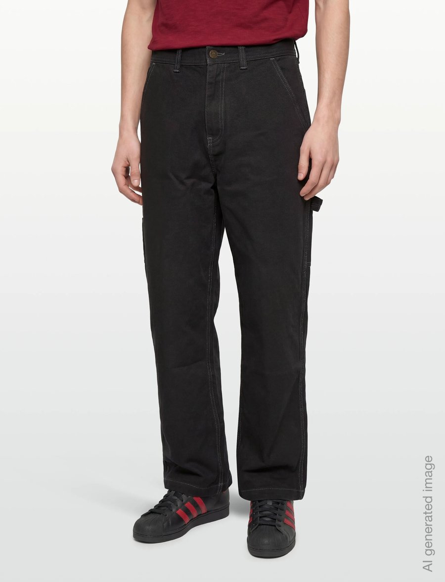 Timberland - Washed Duck Canvas Carpenter Pant BLACK - freizeithosen - black - 3