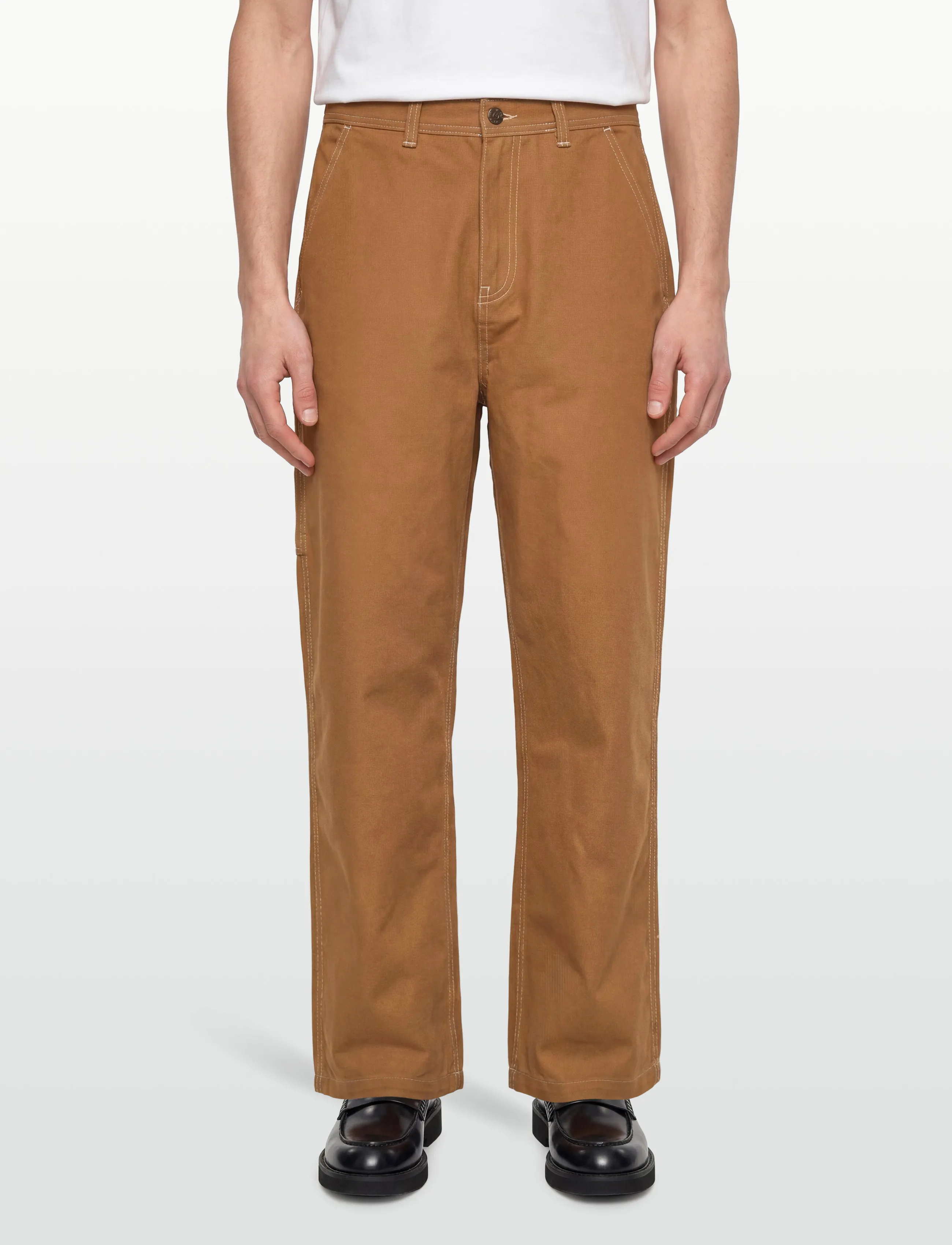Timberland - Washed Duck Canvas Carpenter Pant DARK WHEAT BOOT - cargohose - dark brown - 3