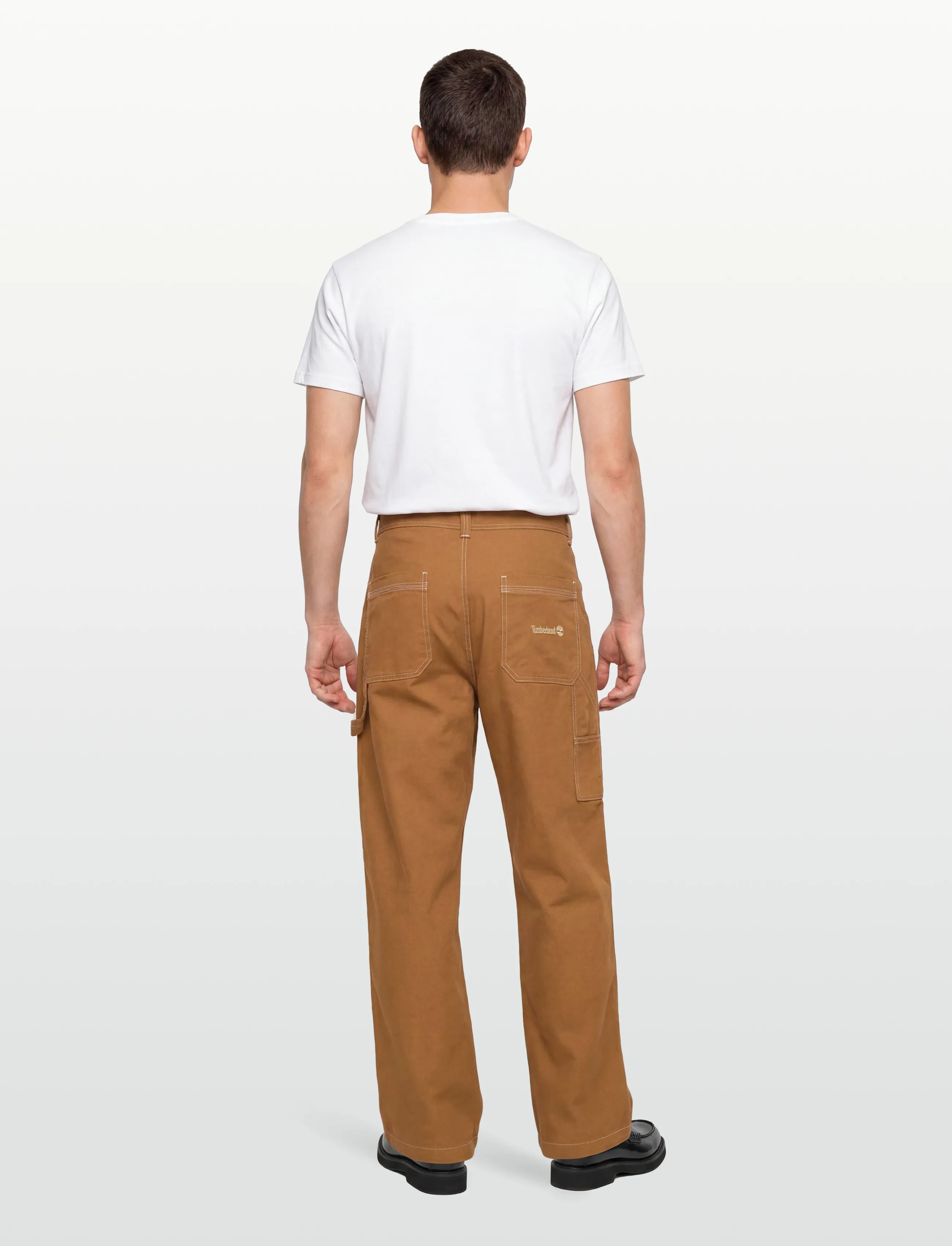 Timberland - Washed Duck Canvas Carpenter Pant DARK WHEAT BOOT - cargohose - dark brown - 4