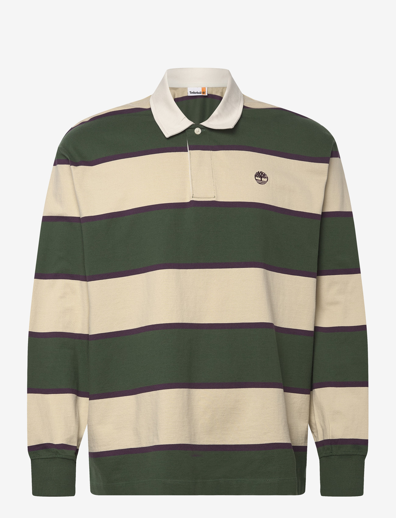 Timberland - Rugby Polo Shirt PINENEEDLE / PUTTY - toppe & t-shirts - misc - 0