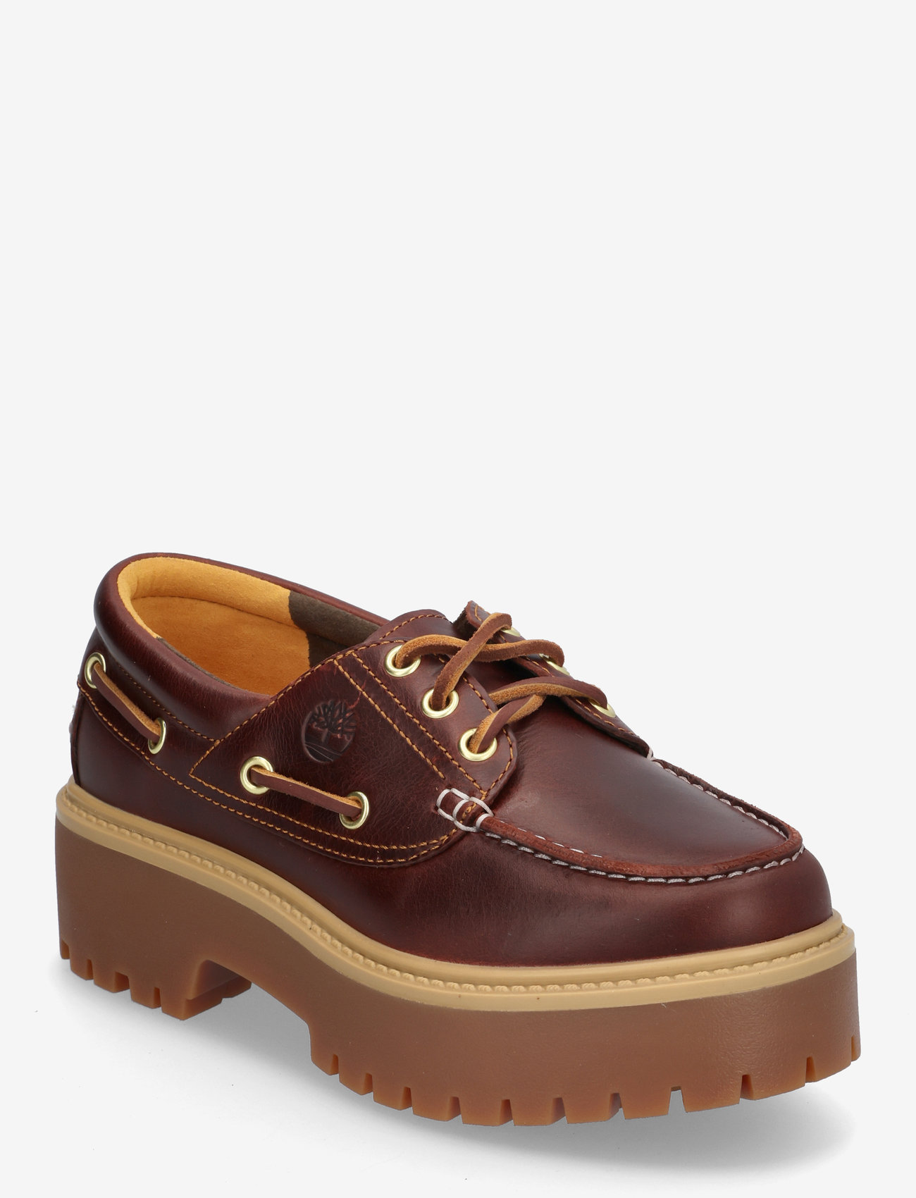 Timberland - STONE STREET BOAT SHOE ROOTBEER - bootsschuhe - burgundy - 0
