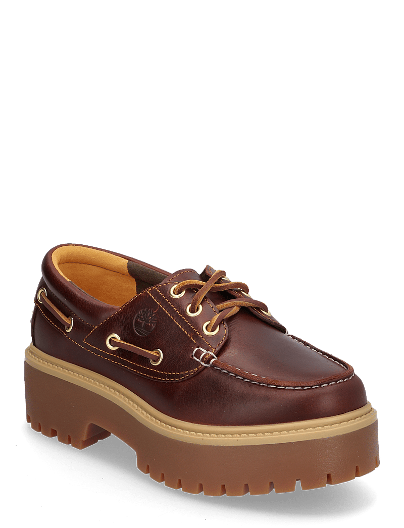 Timberland - STONE STREET BOAT SHOE ROOTBEER - bootsschuhe - burgundy - 0