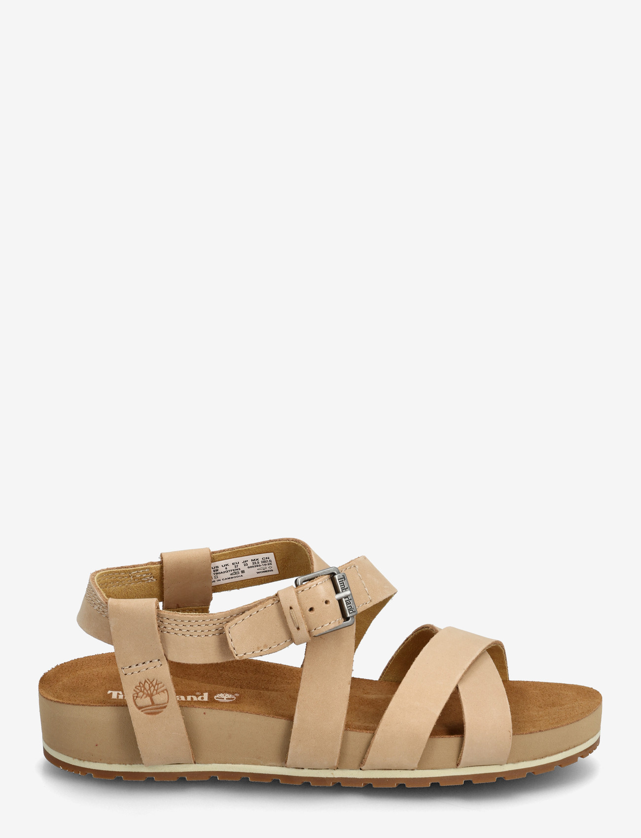 Timberland - Malibu Waves BACKSTRAP SANDAL MEDIUM BEIGE NUBUCK - platform sandals - medium beige - 1