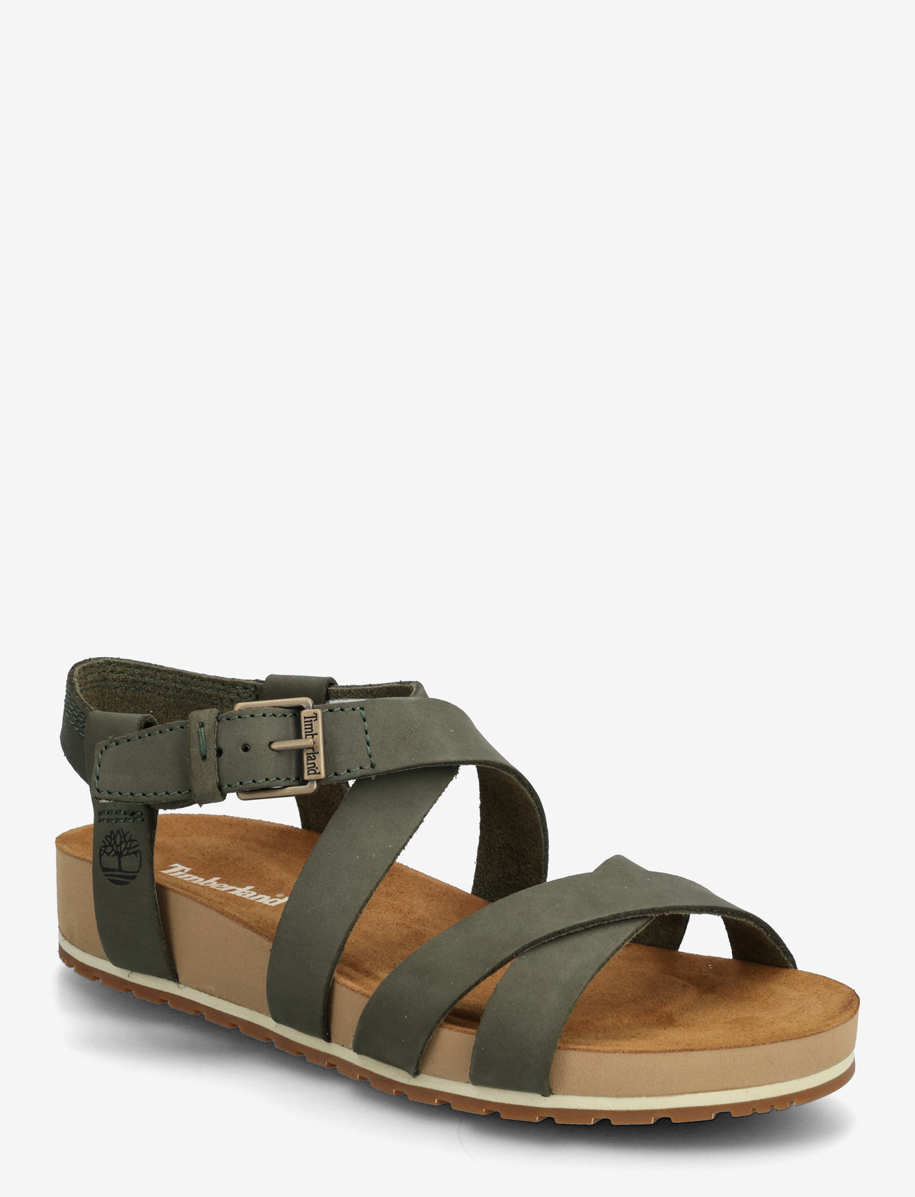 Timberland - Malibu Waves BACKSTRAP SANDAL DARK GREEN NUBUCK - platformsandaler - dark green - 0