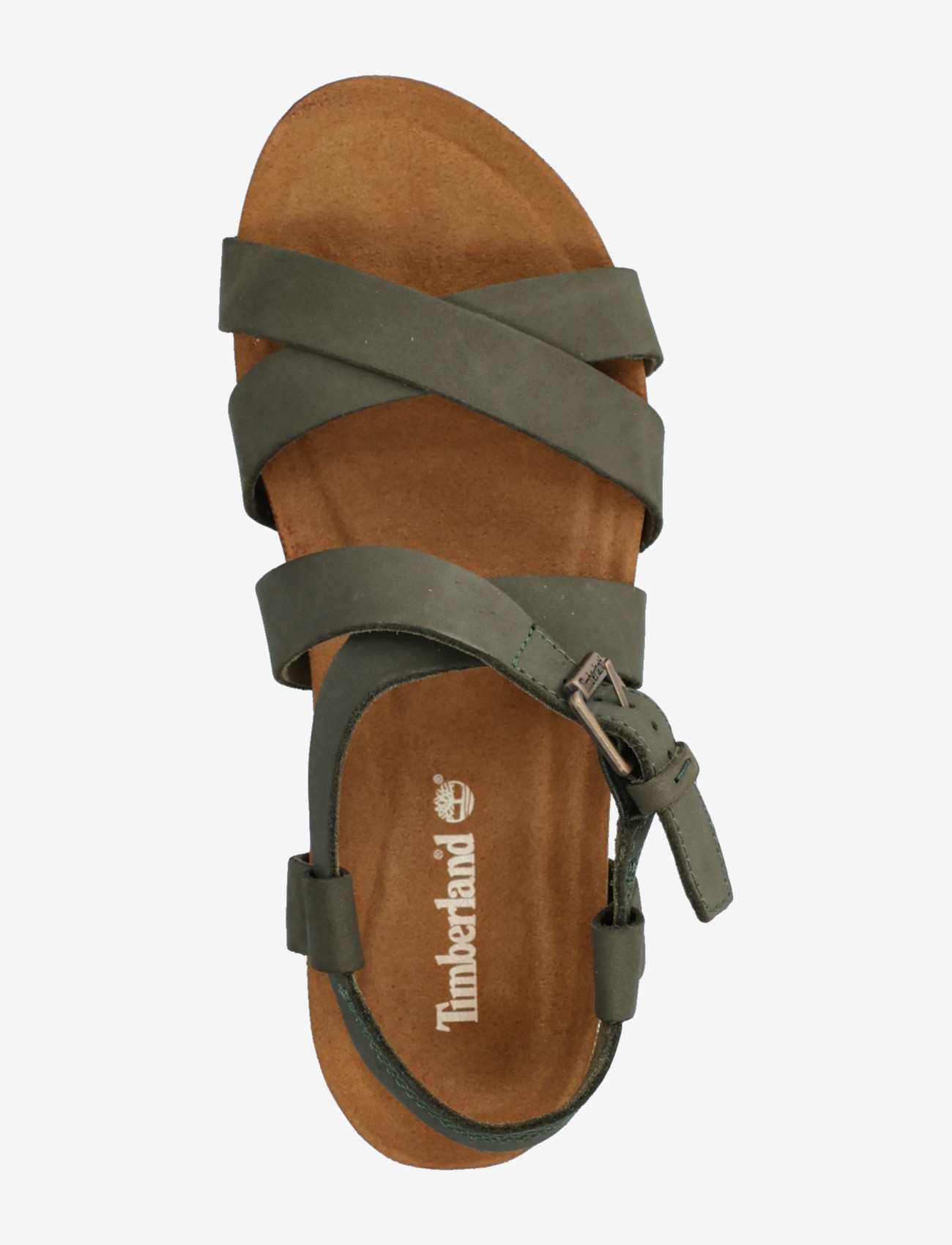Timberland - Malibu Waves BACKSTRAP SANDAL DARK GREEN NUBUCK - platformsandaler - dark green - 3