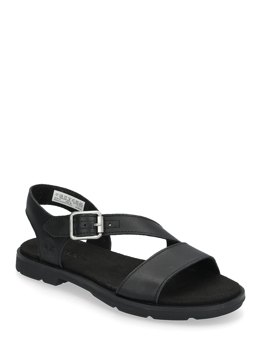 Timberland - CALISTA BAY BACKSTRAP SANDAL BLACK FULL GRAIN - flade sandaler - black - 0