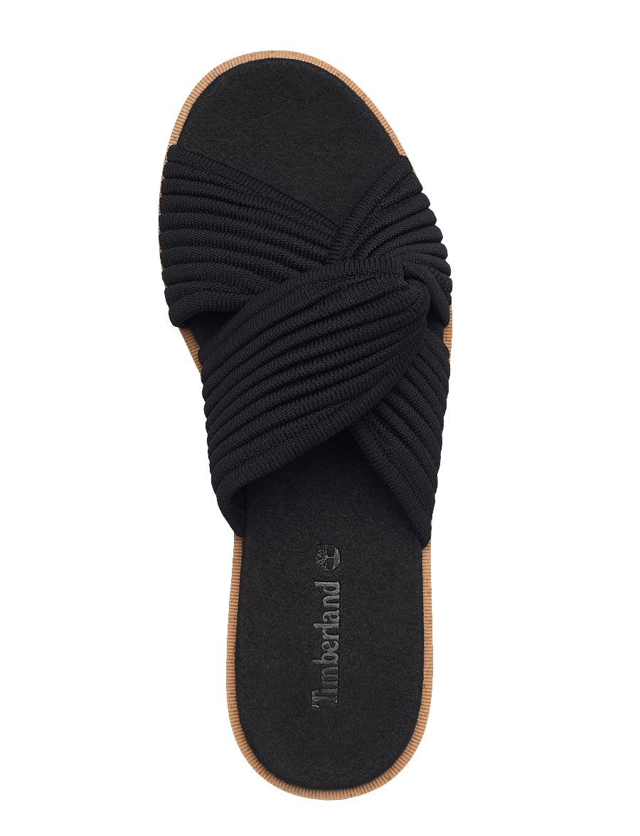 Timberland - SLIDE SANDAL - flache sandalen - blk knit - 3