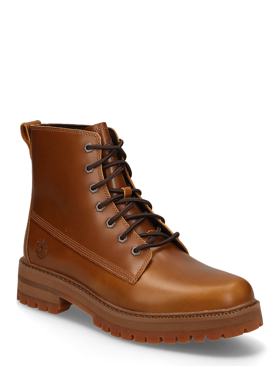 Timberland - MID LACE UP BOOT - kängor med snörning - md brn f grain - 0