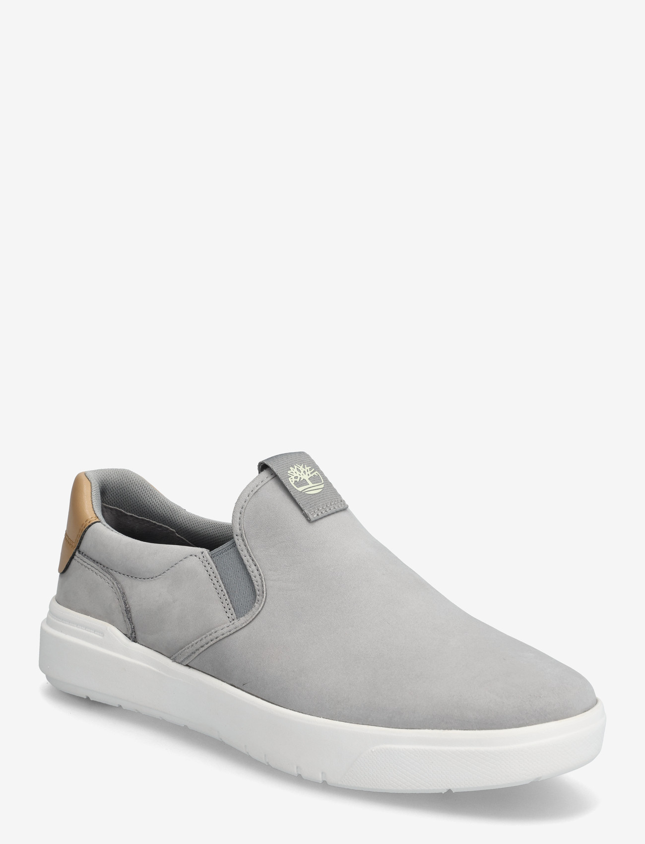Timberland - Seneca Bay LOW SLIP ON SNEAKER LIGHT GREY NUBUCK - baskets slip-ons - light grey - 0