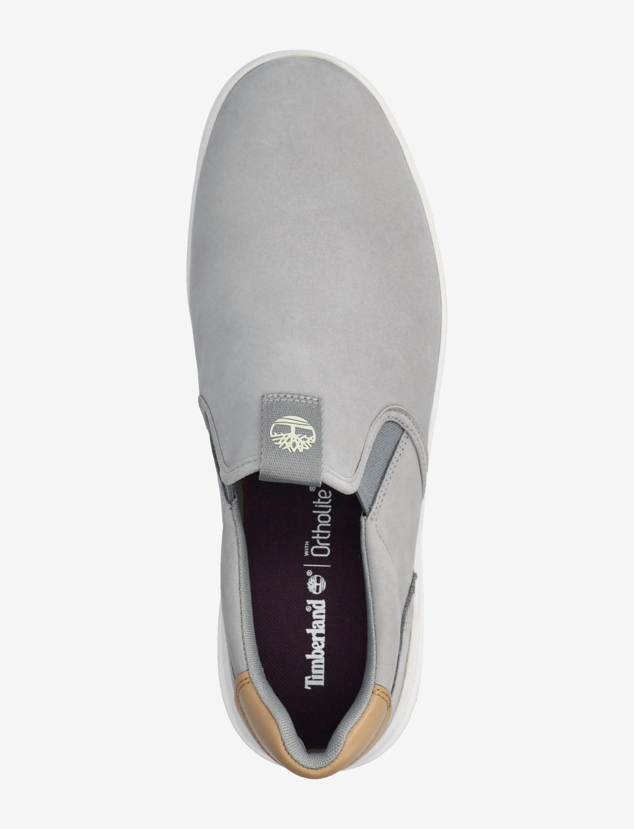 Timberland - Seneca Bay LOW SLIP ON SNEAKER LIGHT GREY NUBUCK - baskets slip-ons - light grey - 3
