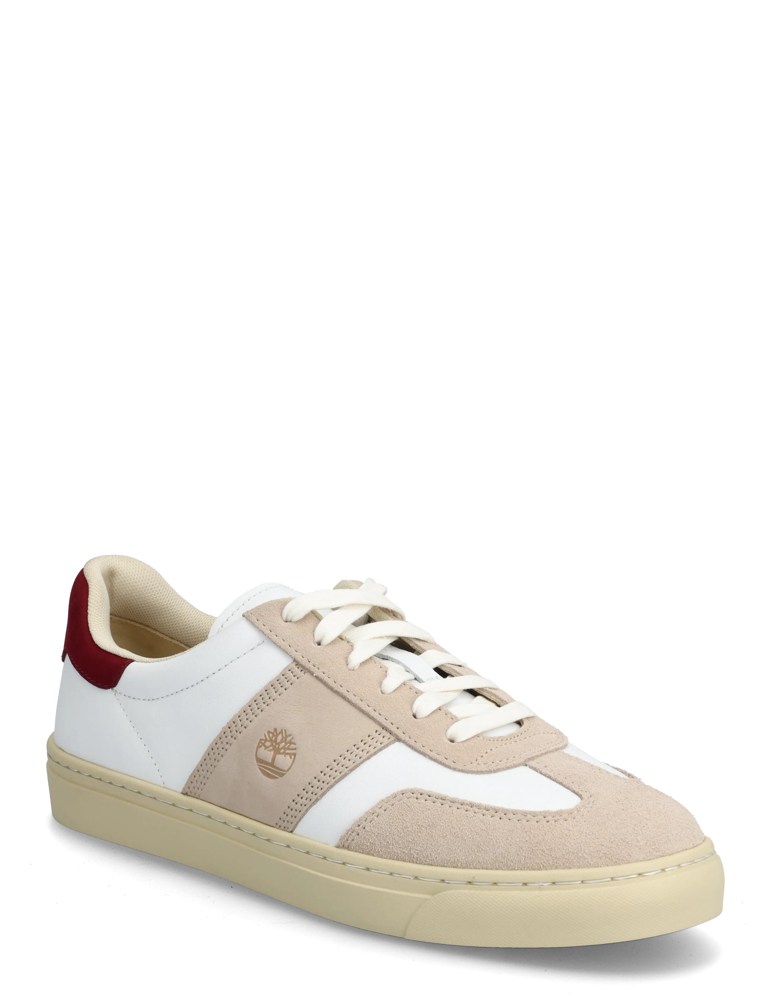 Timberland Lisbon Street LOW LACE UP SNEAKER WHITE FULL GRAIN W LT BEI - Shoes - WHITE / cream