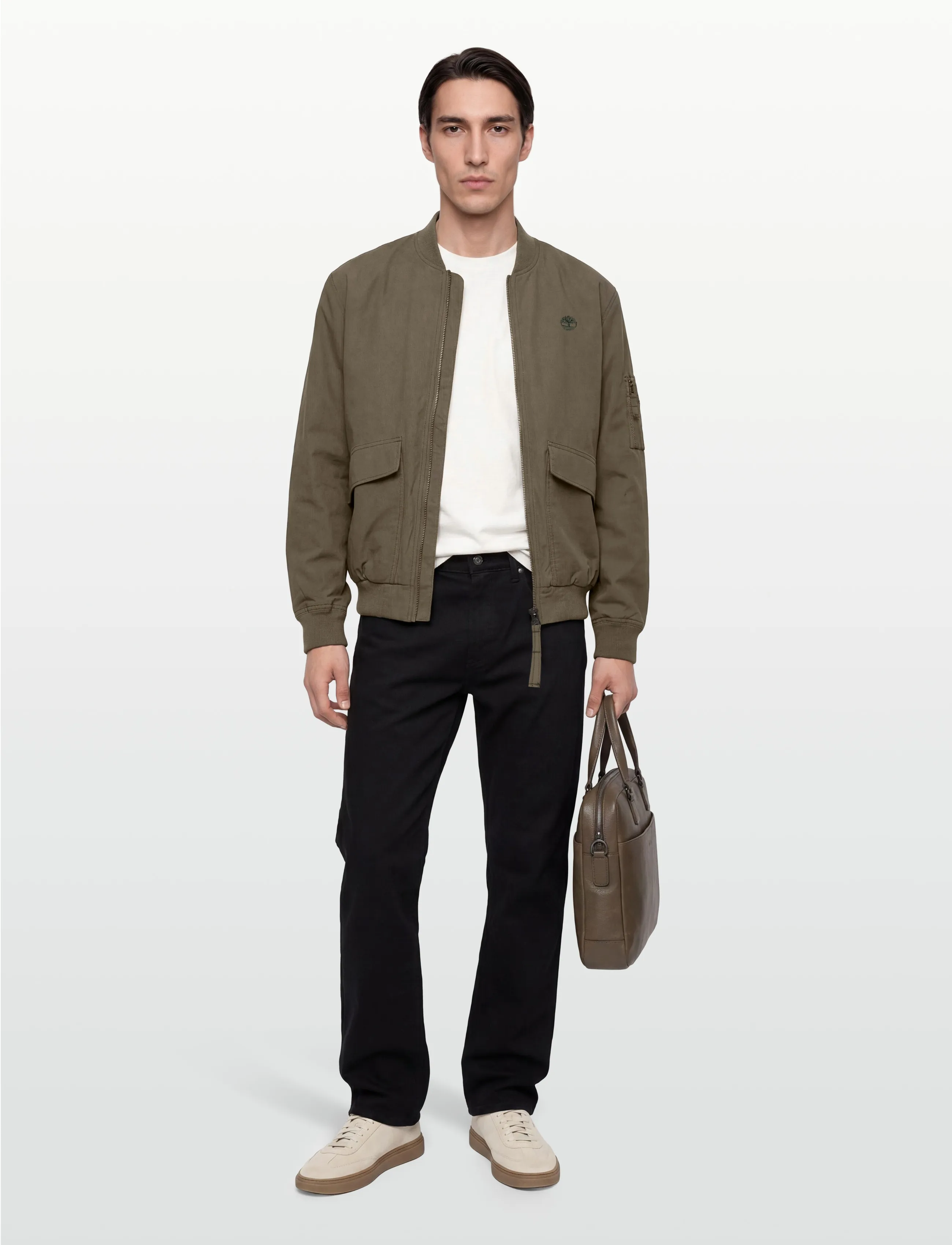 Timberland Dwr Utility Bomber Leaf Green, Mænd, Utility Bomberjakke, Kakigrøn, Str: M
