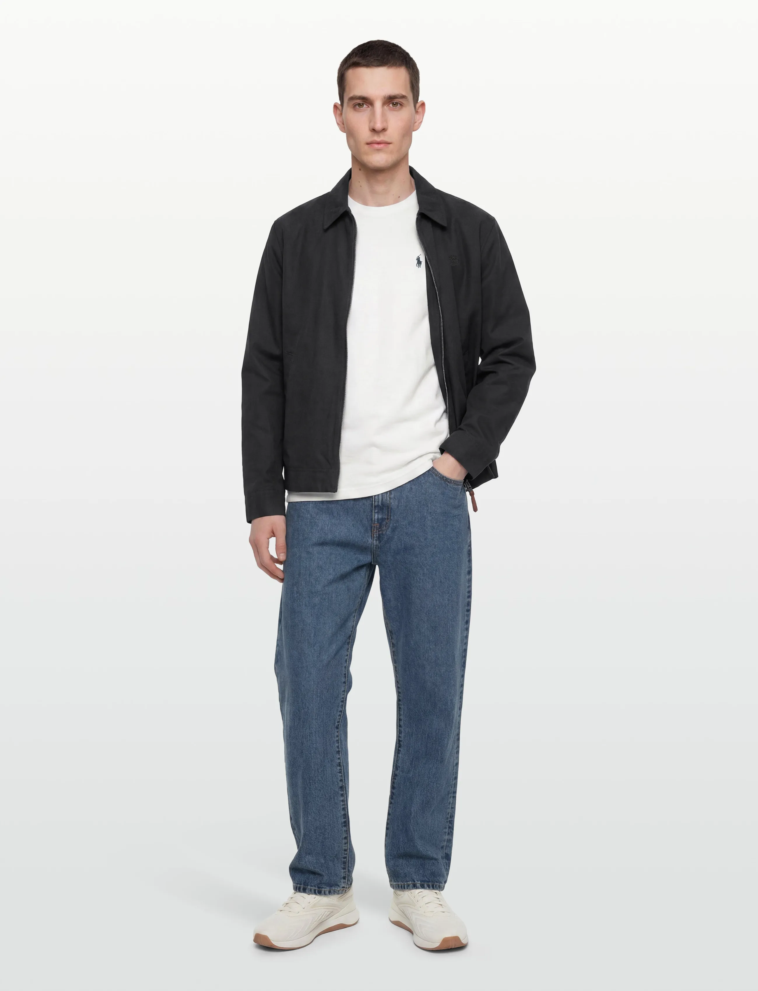 Timberland STRATHAM DWR Stratham Cotton Bomber BLACK - Jackets - BLACK / black